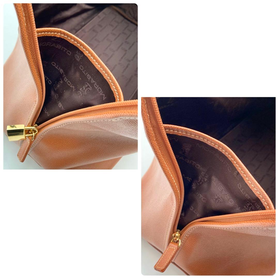 希少！超美品✨MORABITO ボストンバッグ 旅行鞄 大容量 レザー 茶色 鍵