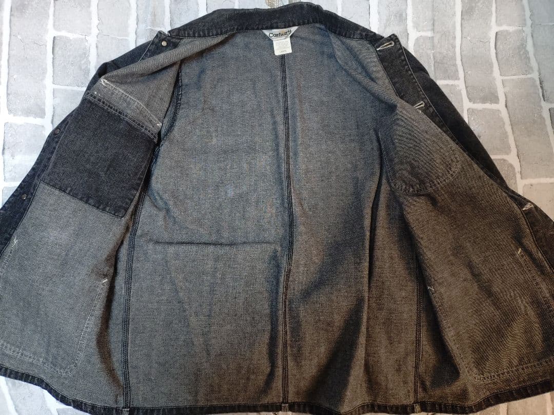 【カーハート】【Lサイズ】【ブラックデニム】【チョアコート】カバーオール