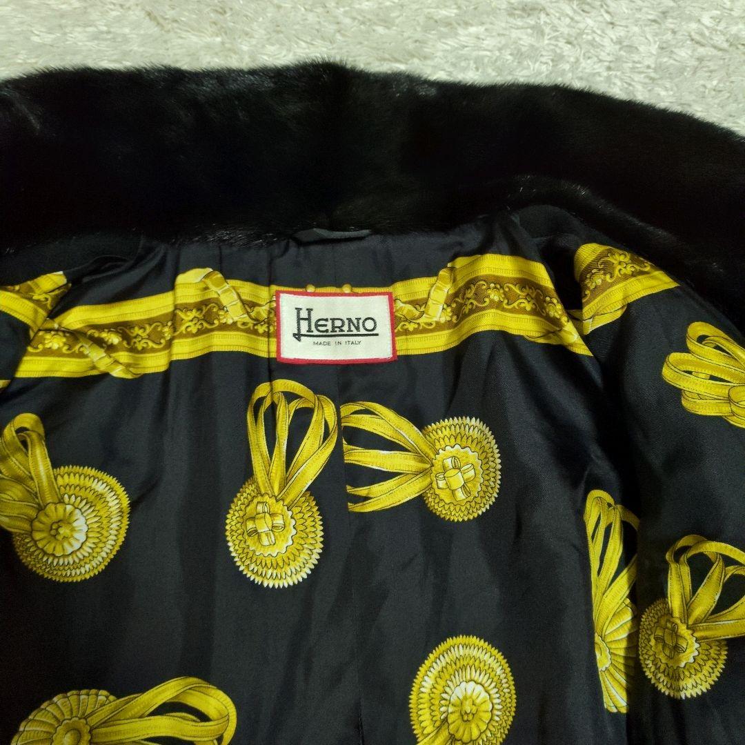 HERNO　ヘルノ　ロロピアーナ　カシミア　ロングコート　ファー　ブラック　44