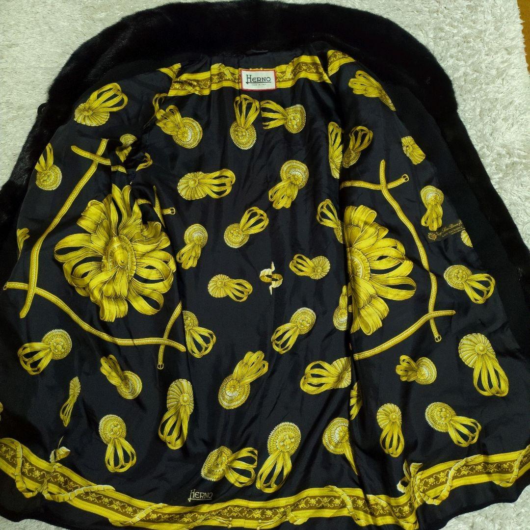 HERNO　ヘルノ　ロロピアーナ　カシミア　ロングコート　ファー　ブラック　44