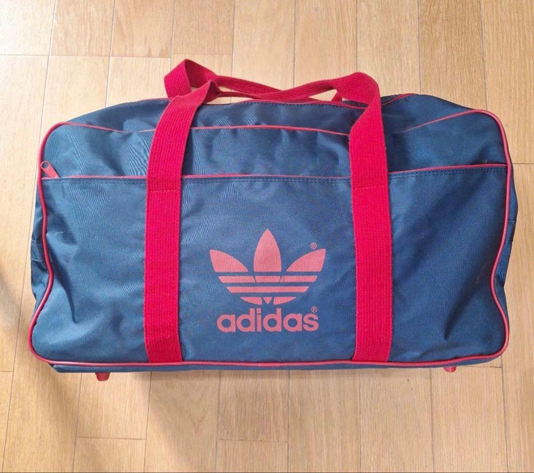 【希少】アディダス　ビンテージ　80s　 スクールバッグ　ボストンバッグ　スクバ