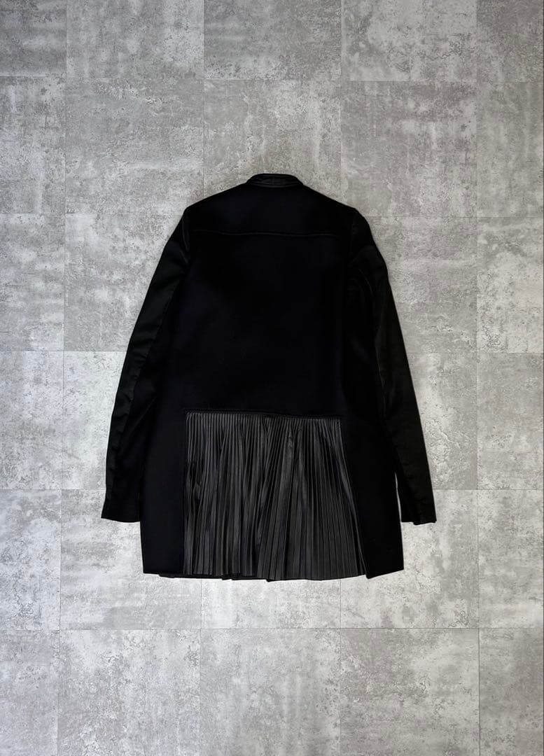 Rick Owens AW14 ウール　レザープリーツ　コート　40