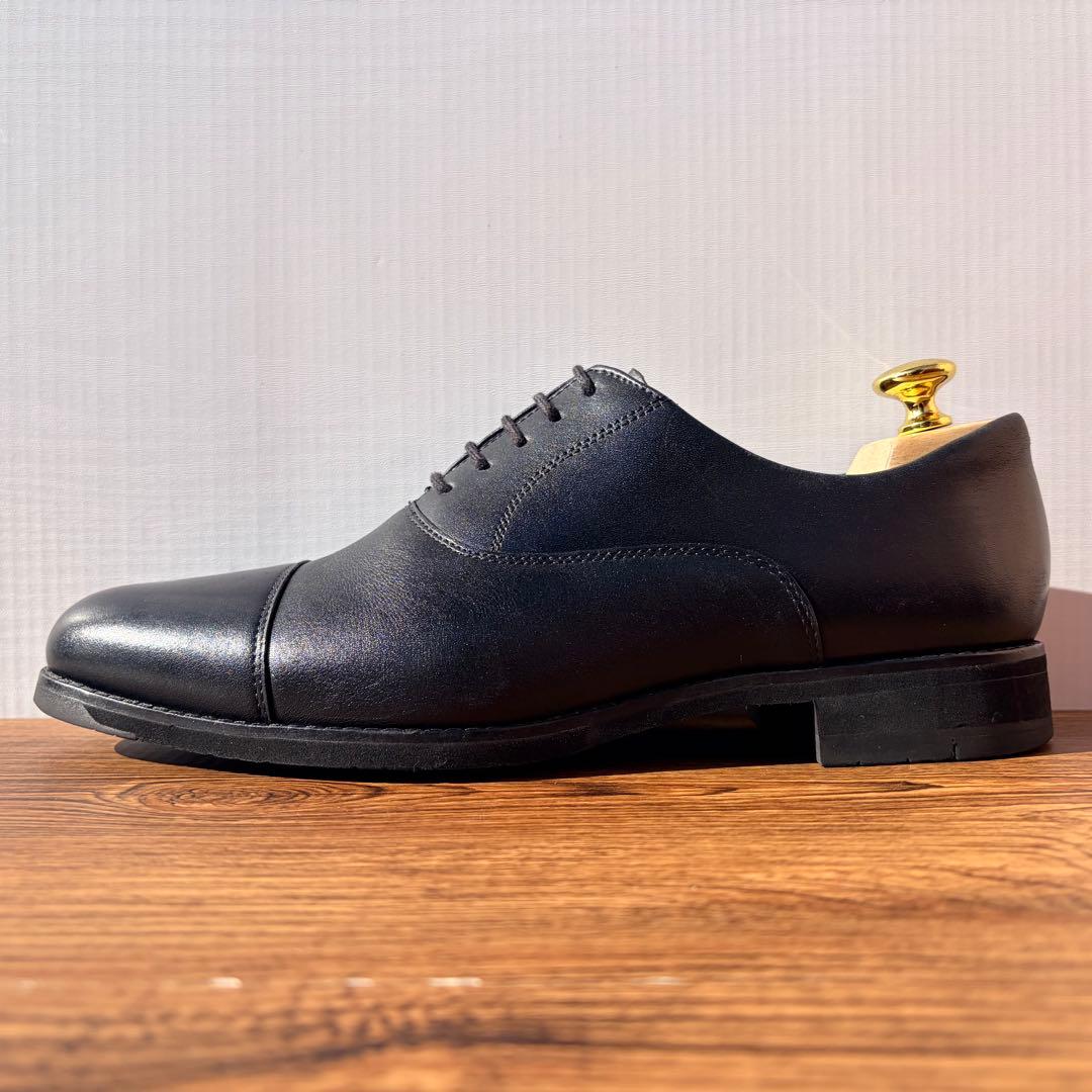 アシックスランウォーク ストレートチップ 25.5cm ブラック 内羽根 革靴