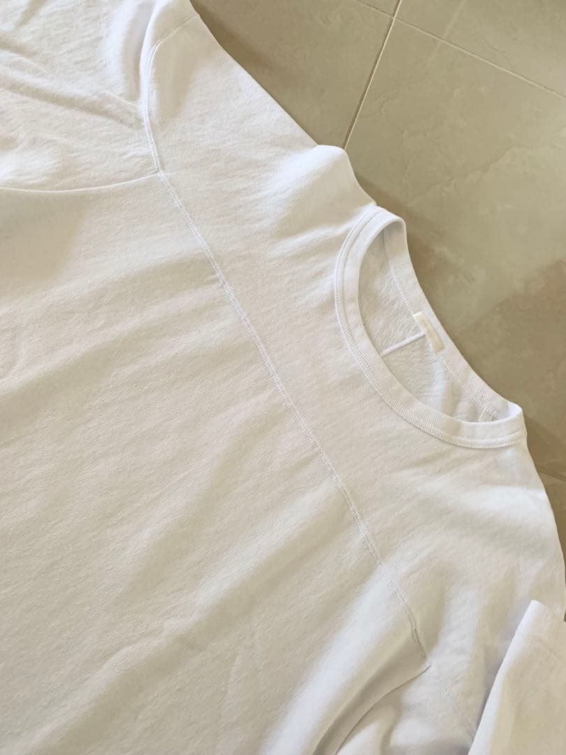 美品　COMOLI コモリ 23AWフットボールTシャツ ホワイト