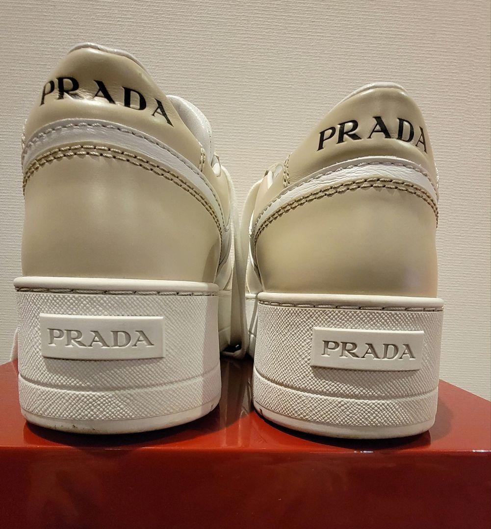 【美品・お値下】 プラダ ダウンタウン ボールド レザー スニーカー