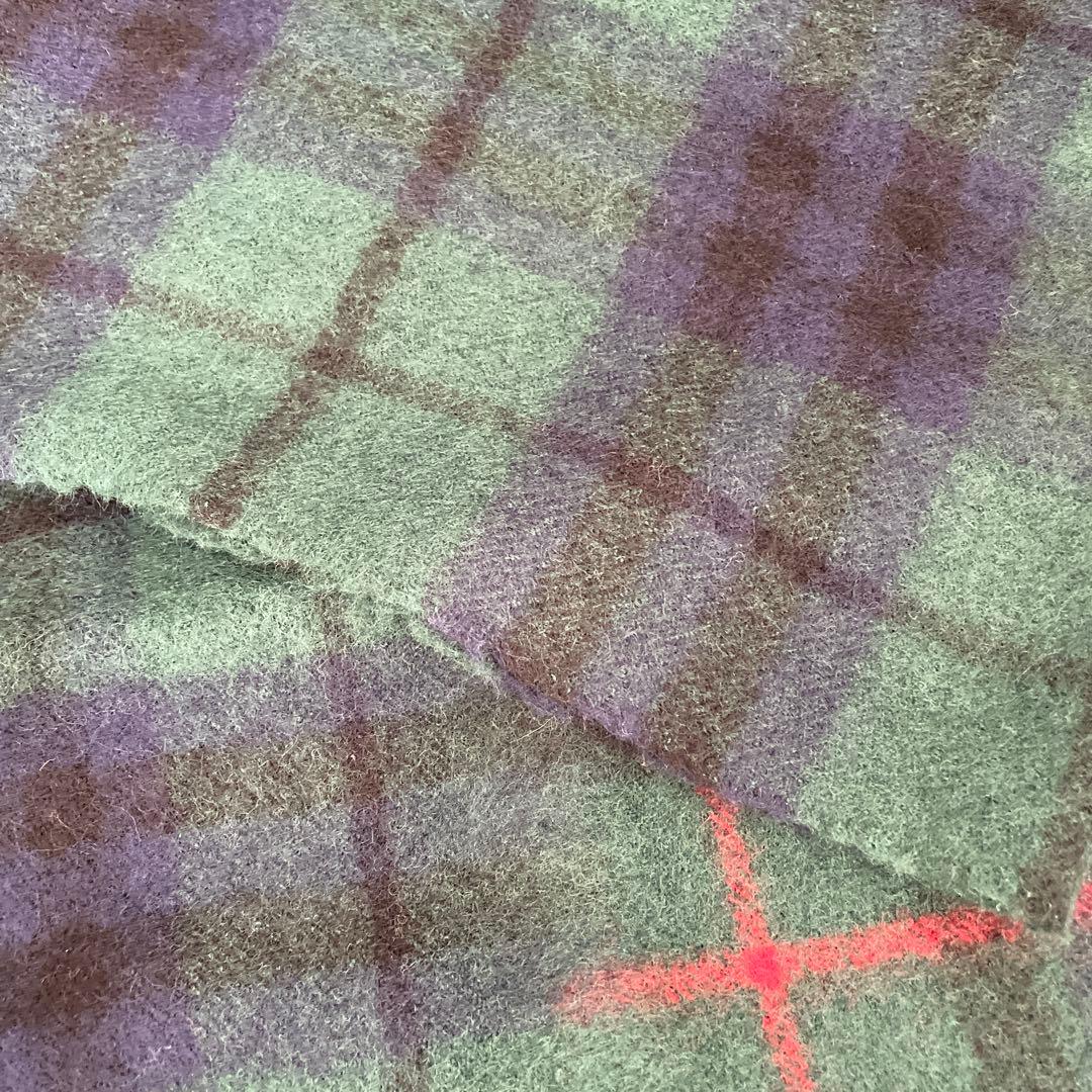 コムデギャルソンシャツ縮絨タータンマフラーしゅくじゅ