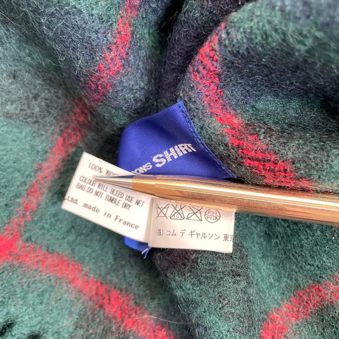 コムデギャルソンシャツ縮絨タータンマフラーしゅくじゅ