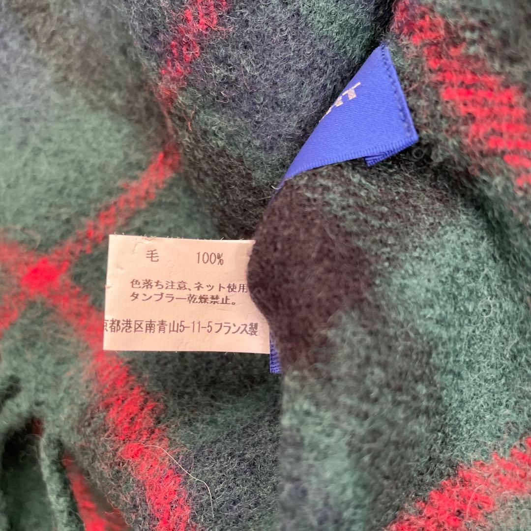 コムデギャルソンシャツ縮絨タータンマフラーしゅくじゅ