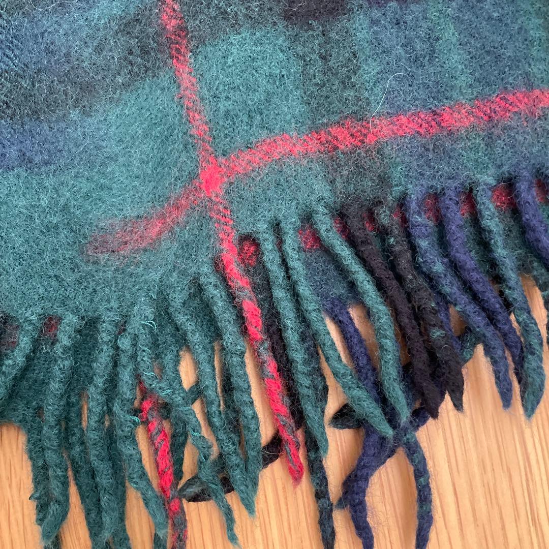 コムデギャルソンシャツ縮絨タータンマフラーしゅくじゅ