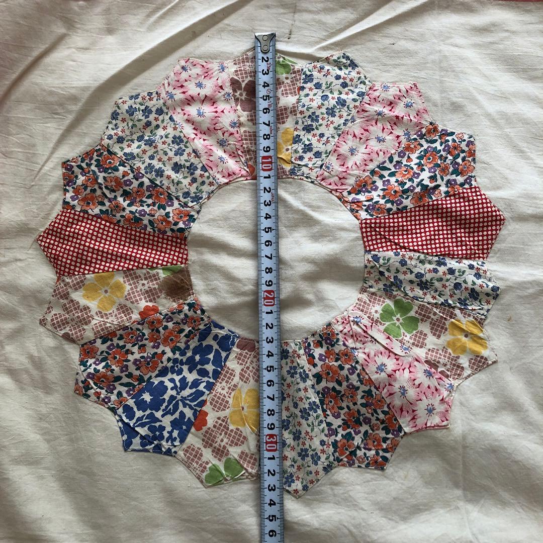 アンティーク　キルト　キルトトップ　ビンテージ　ハンドメイド