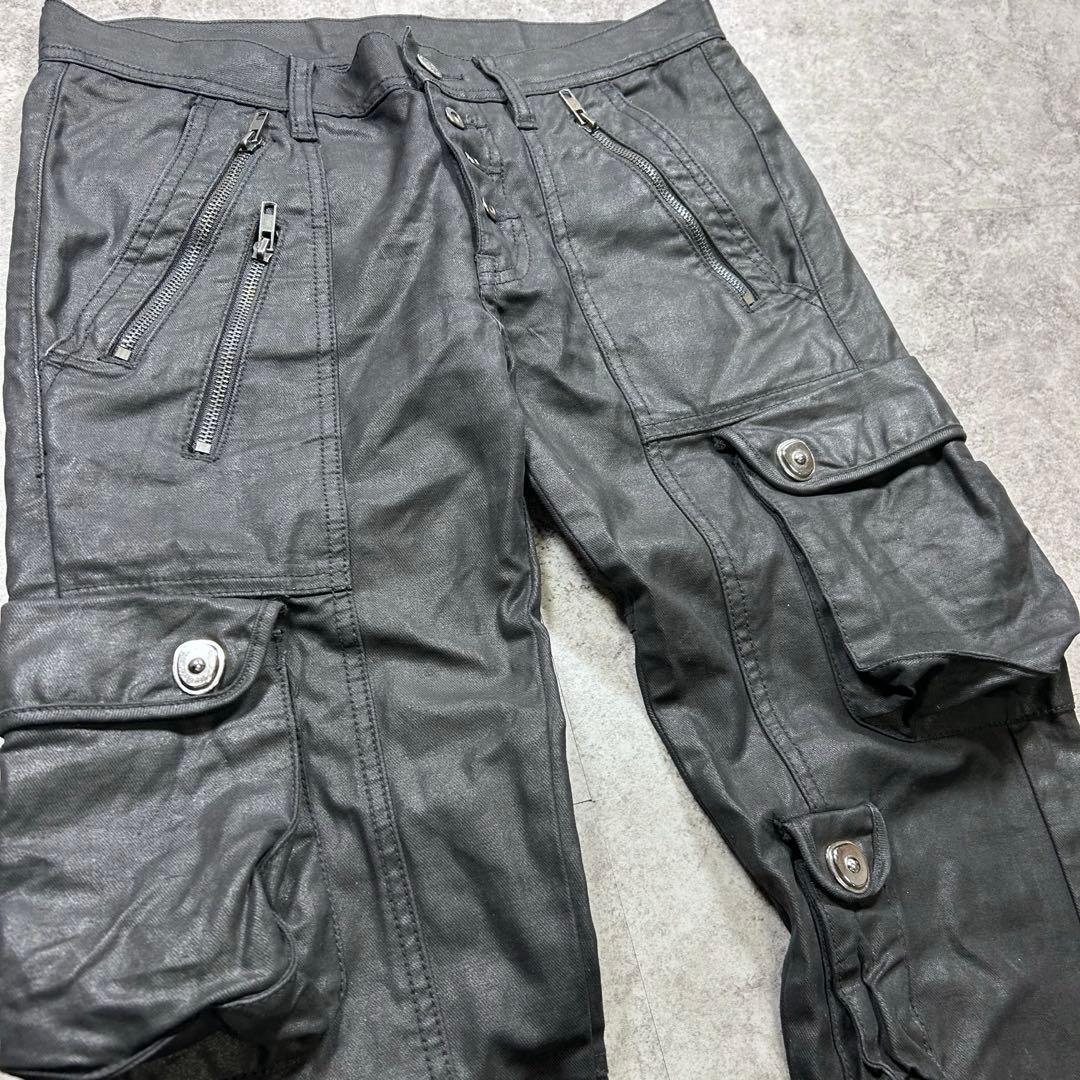 希少【トルネードマート】コーティング ギミックカーゴパンツ/Y2K/opium◎