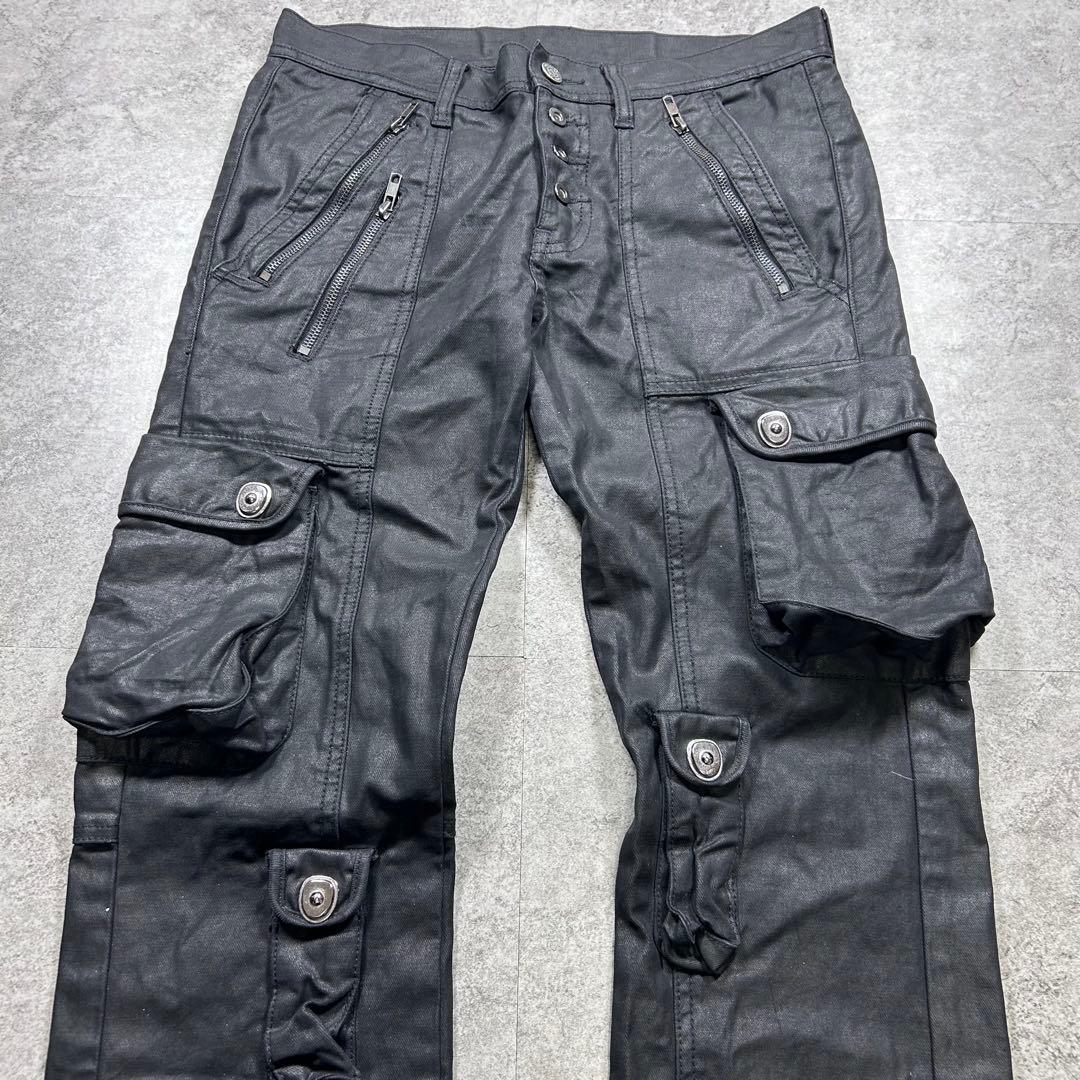 希少【トルネードマート】コーティング ギミックカーゴパンツ/Y2K/opium◎