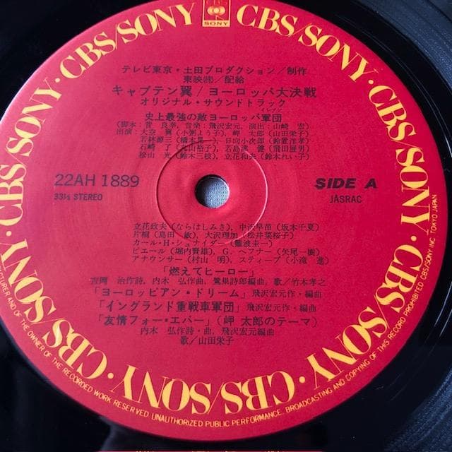 キャプテン翼 ヨーロッパ大決戦 LP 帯付 劇場版サントラ d804y83