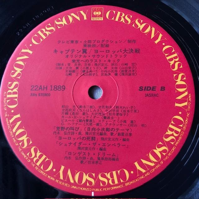 キャプテン翼 ヨーロッパ大決戦 LP 帯付 劇場版サントラ d804y83