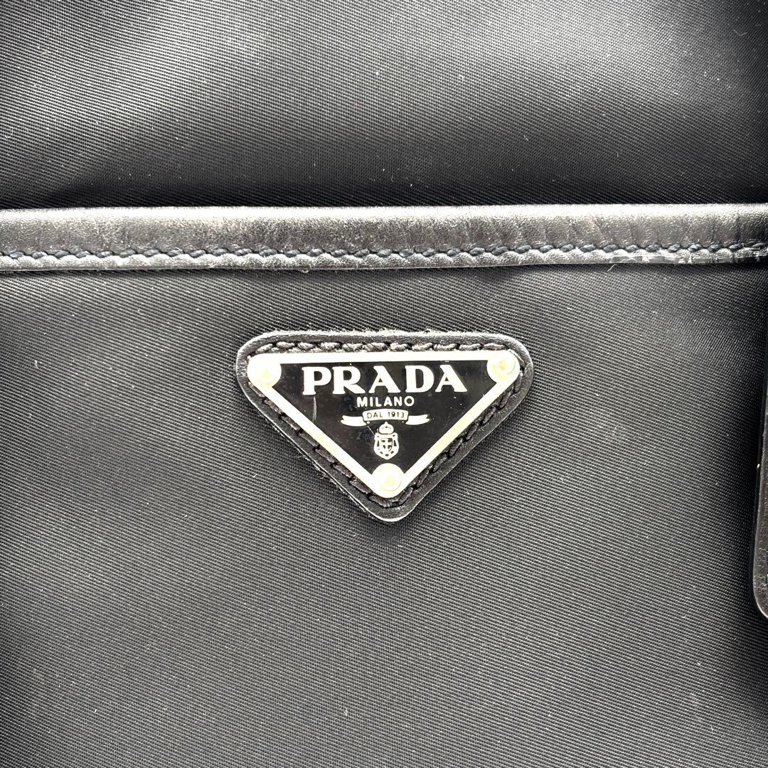 希少美品 プラダ トートバッグ 三角ロゴ 白タグ 肩掛け A4可 ユニセックス