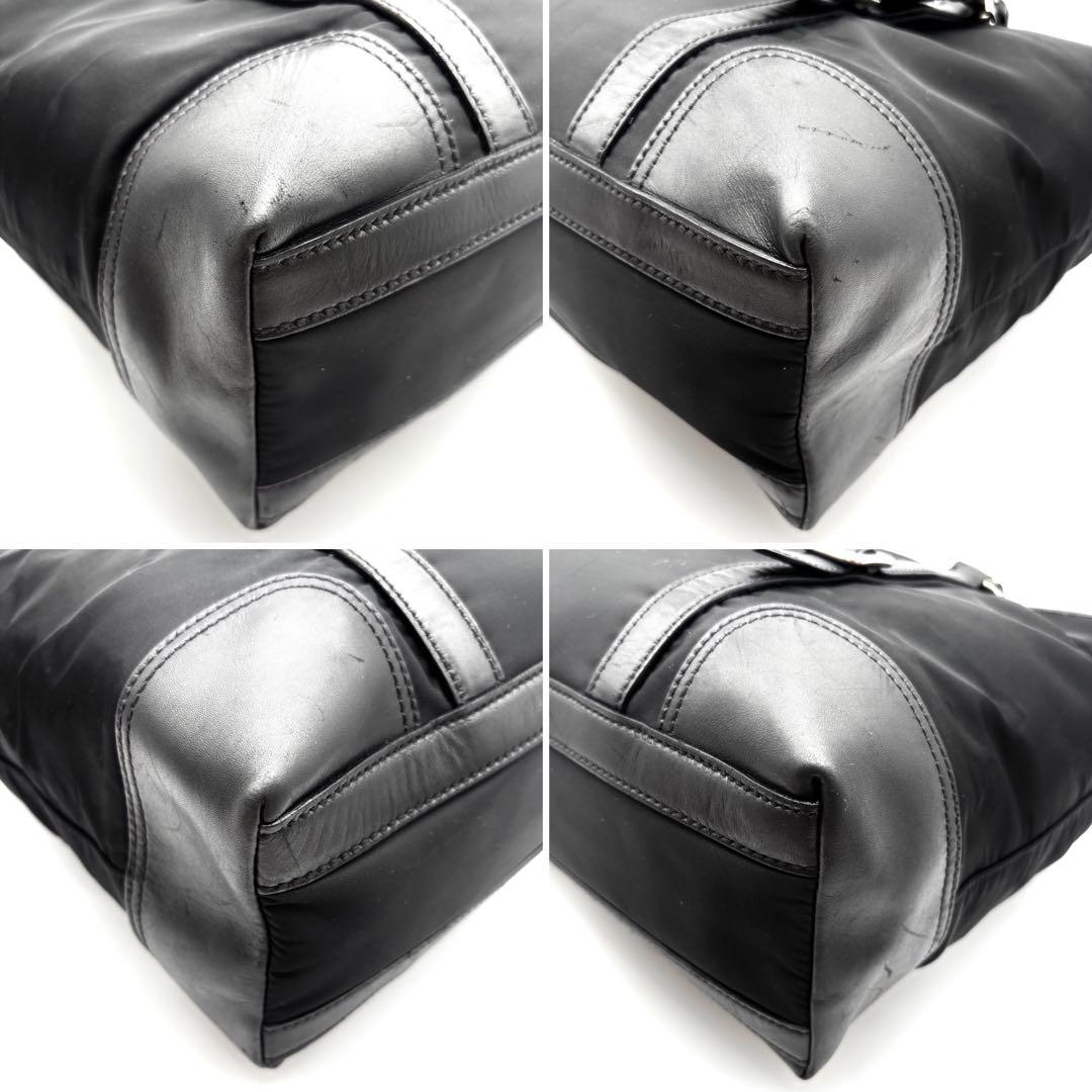 希少美品 プラダ トートバッグ 三角ロゴ 白タグ 肩掛け A4可 ユニセックス