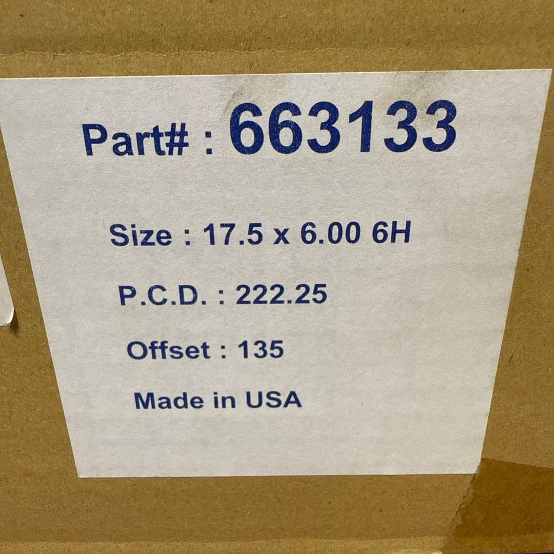 アルコア　4tアルミホイール　17.インチ