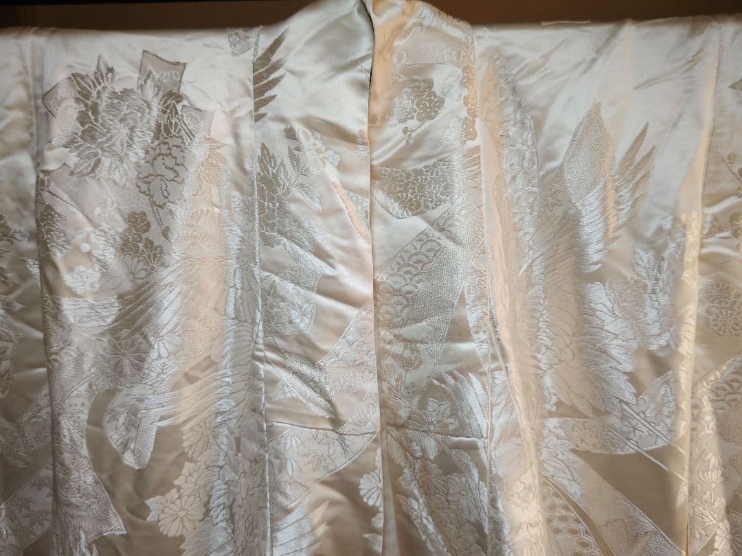 ニコ白打掛2点 吉祥束ね熨斗飛鶴花文　逸品