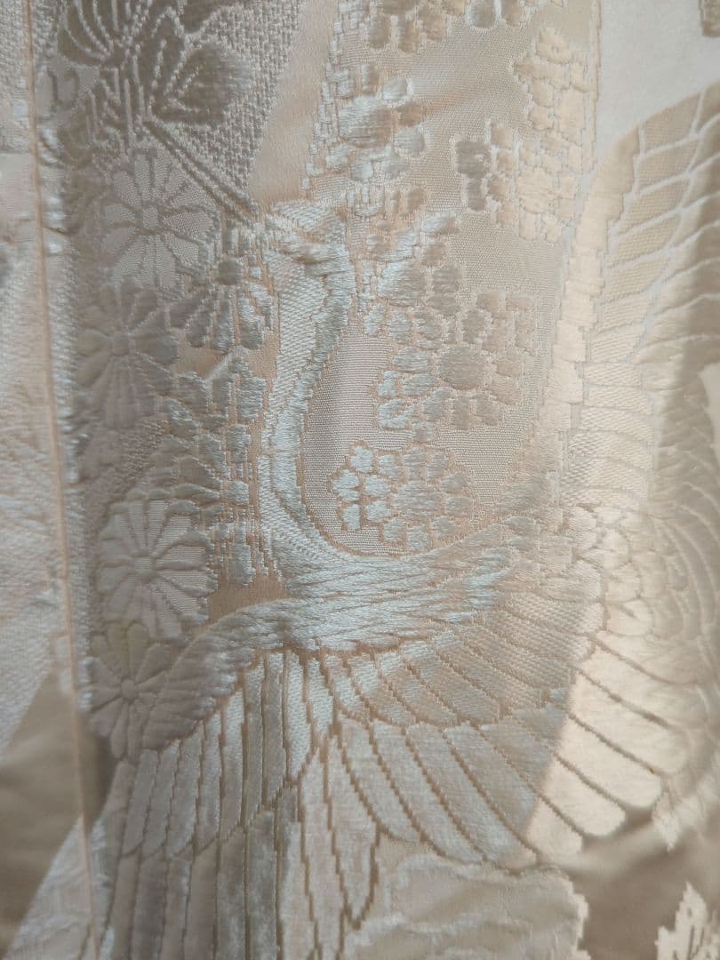 ニコ白打掛2点 吉祥束ね熨斗飛鶴花文　逸品