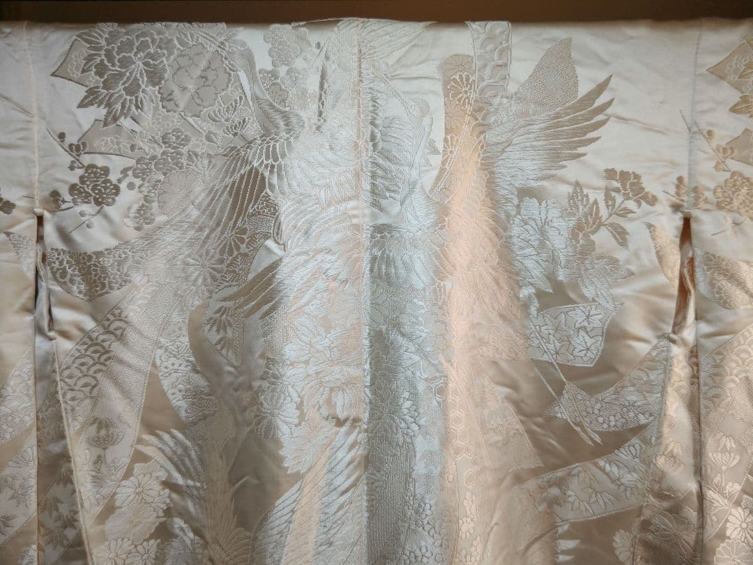 ニコ白打掛2点 吉祥束ね熨斗飛鶴花文　逸品