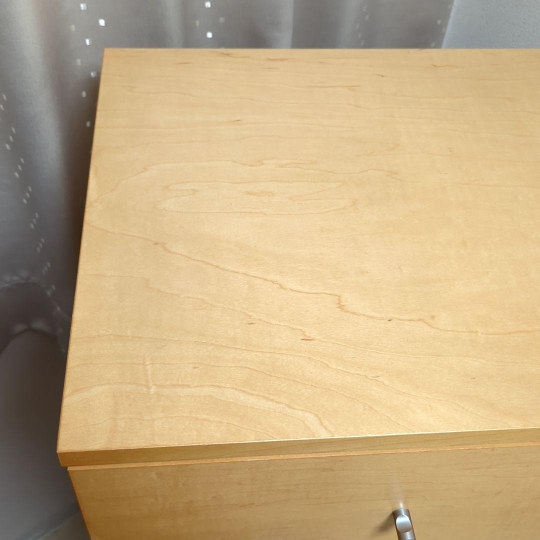 廃盤 無印良品 木製チェスト 6段ワイド メープル突板