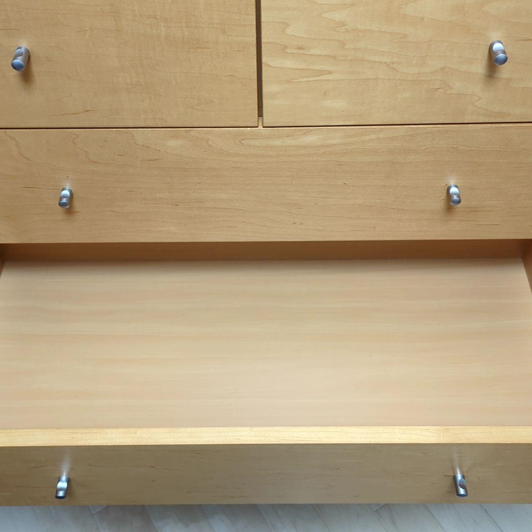 廃盤 無印良品 木製チェスト 6段ワイド メープル突板