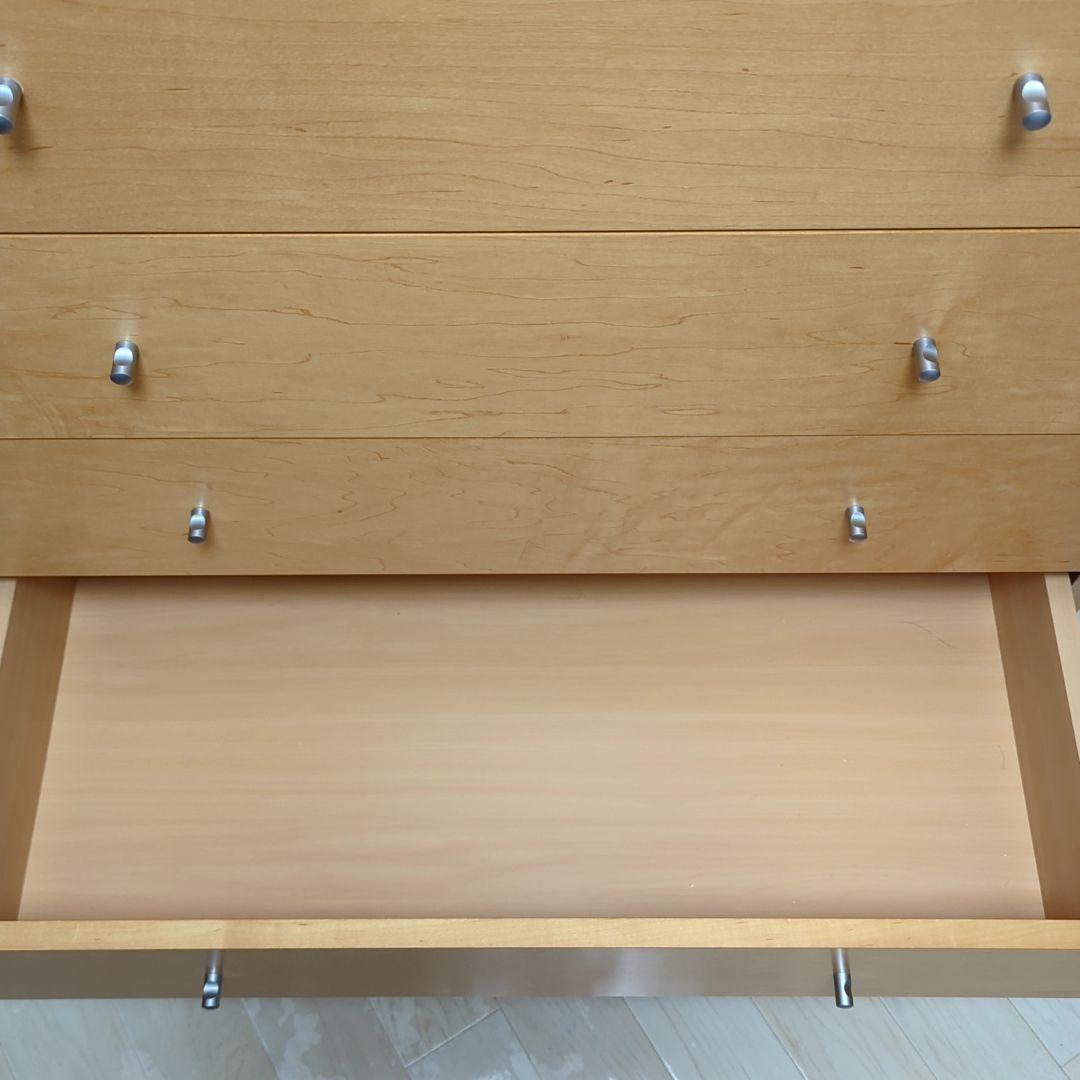 廃盤 無印良品 木製チェスト 6段ワイド メープル突板