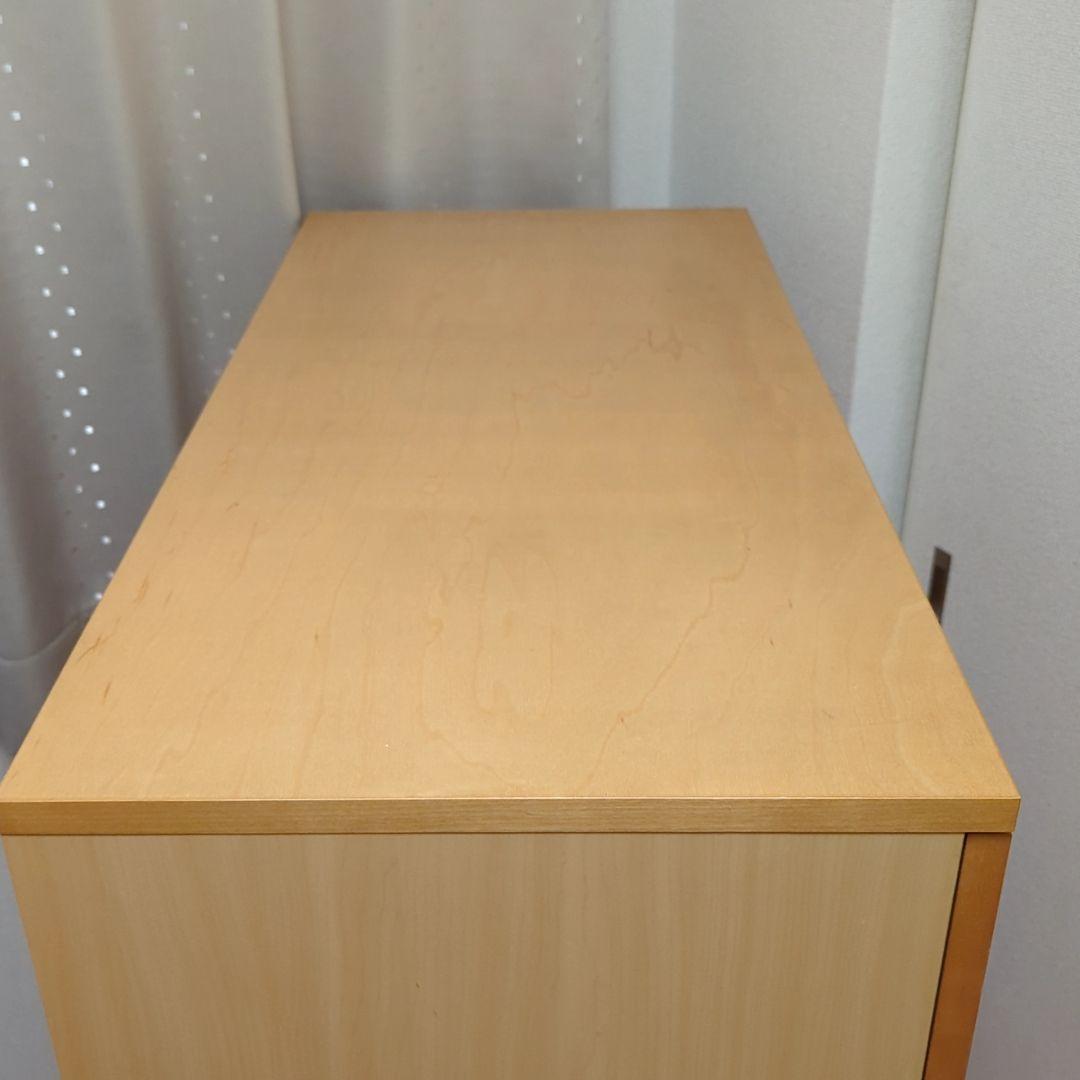 廃盤 無印良品 木製チェスト 6段ワイド メープル突板