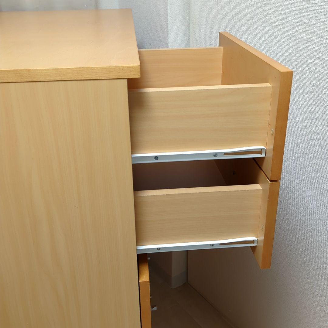廃盤 無印良品 木製チェスト 6段ワイド メープル突板