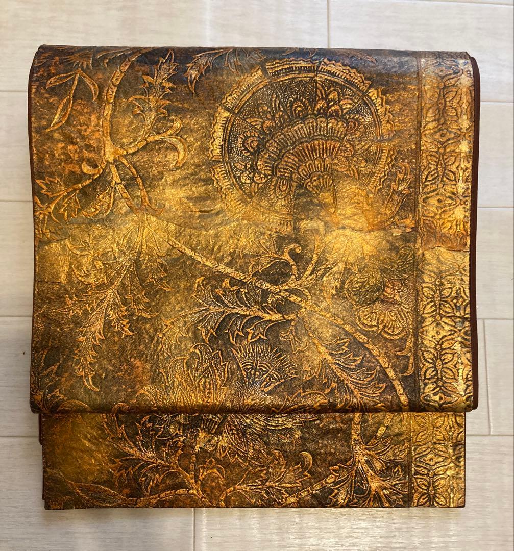 帯30＊袋帯＊漆織＊超豪華更紗文様＊漆工芸作家＊金森一博＊逸品