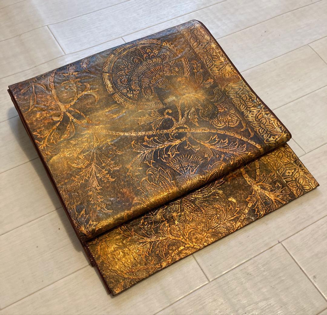 帯30＊袋帯＊漆織＊超豪華更紗文様＊漆工芸作家＊金森一博＊逸品