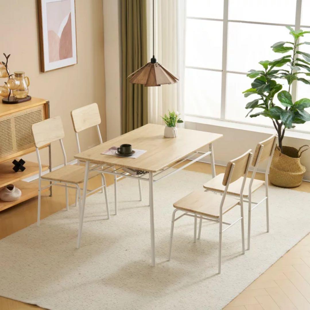 テーブルと椅子セット 4脚付き　ダイニングテーブルセット