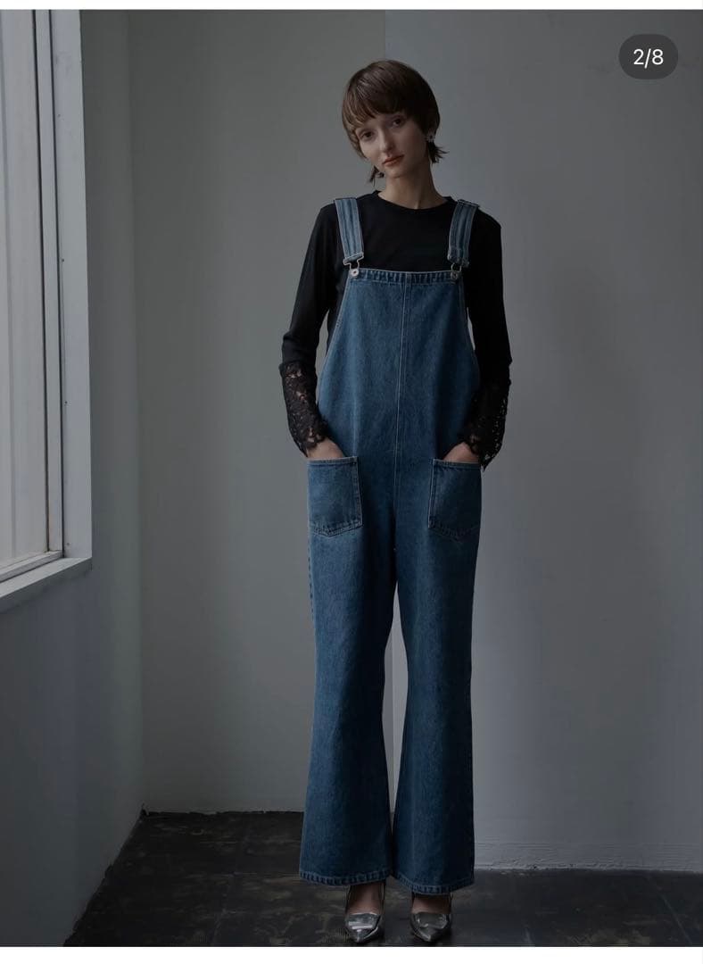 【新品タグ付き】trefle+1 トレフルワンプラス　デニムサロペット 01