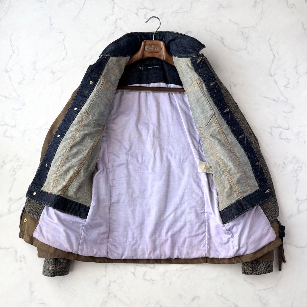 DSQUARED2 ディースクエアード ジャケット ツイード ブルゾン 48 L