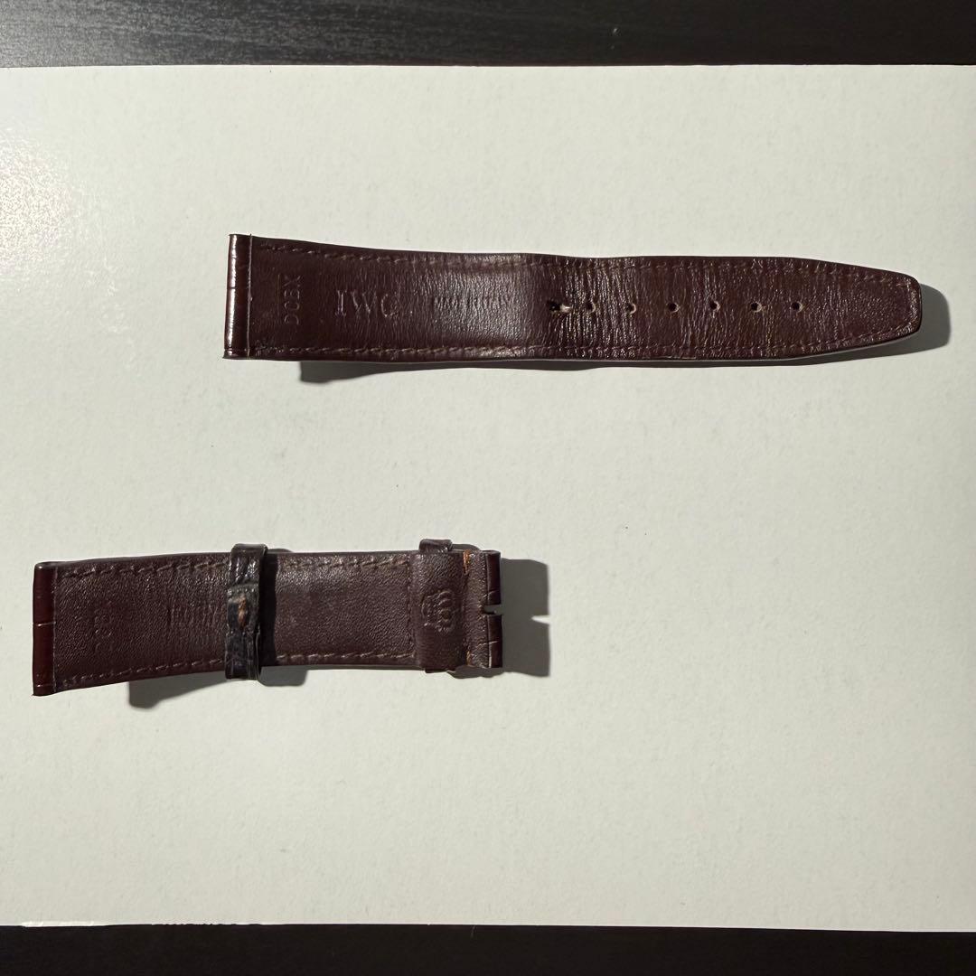 IWC ダークブラウン アリゲーター レザーベルト / ポートフィノ　20mm