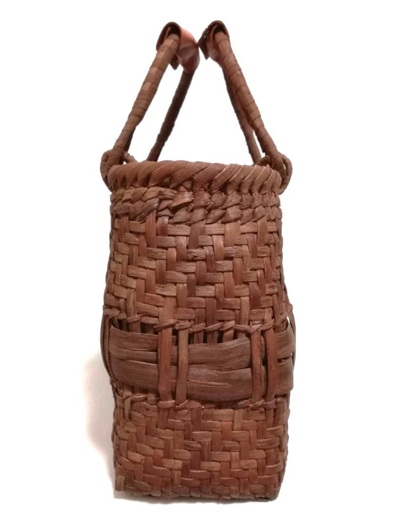 山葡萄バッグ二本太め編み