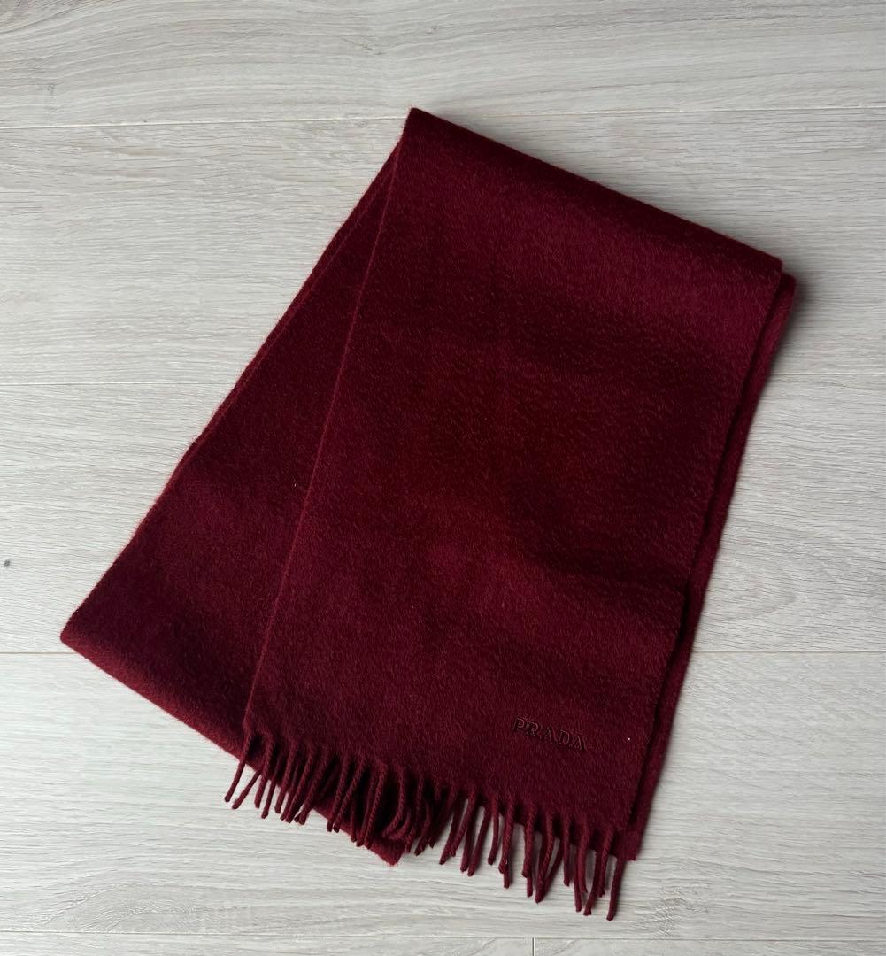 hum さま専用　PRADA バーガンディ マフラー ウール
