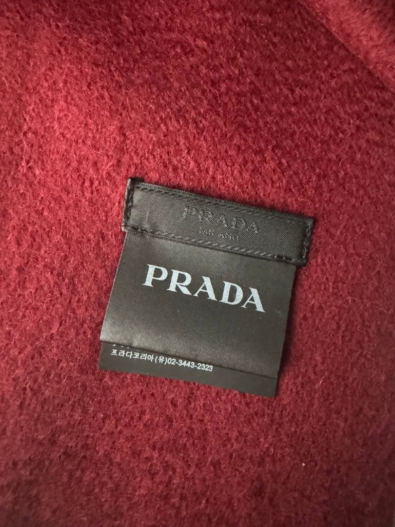 hum さま専用　PRADA バーガンディ マフラー ウール