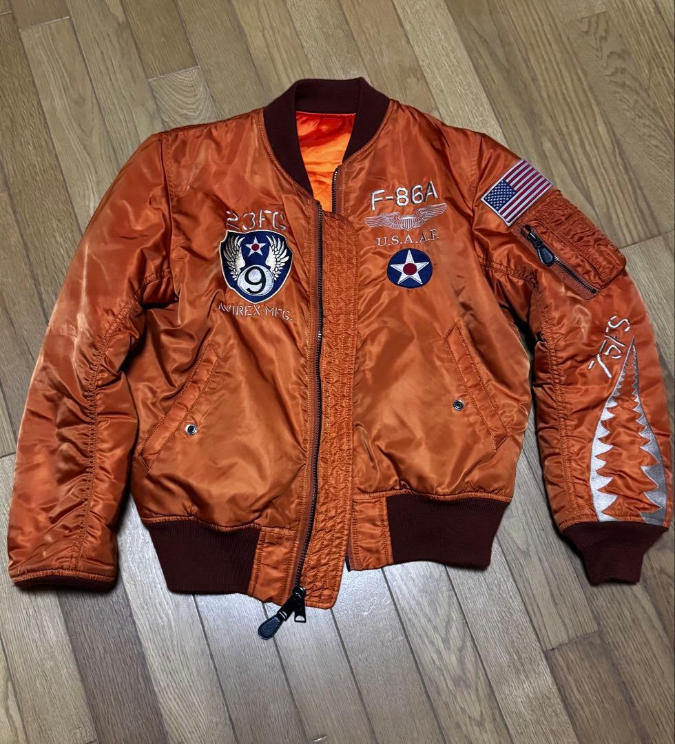 AVIREX MA-1 オレンジ色