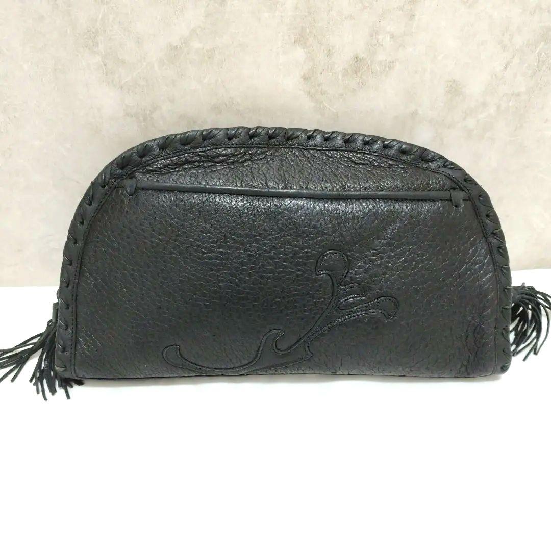 幻の革ペッカリー IBIZA czarda クラッチバッグ ブラック