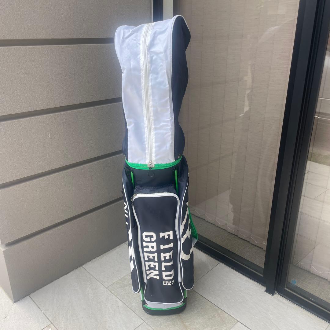 キャディバッグ 紺/緑 ナイロン製