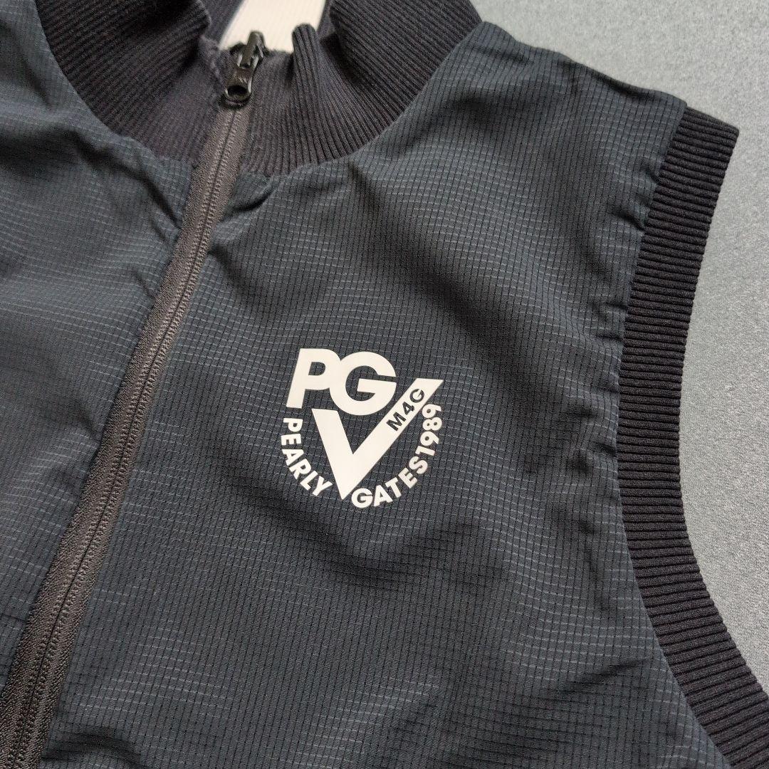 【美品】パーリーゲイツゴルフ　ナイロン　ニット　リバーシブルフルジップベスト