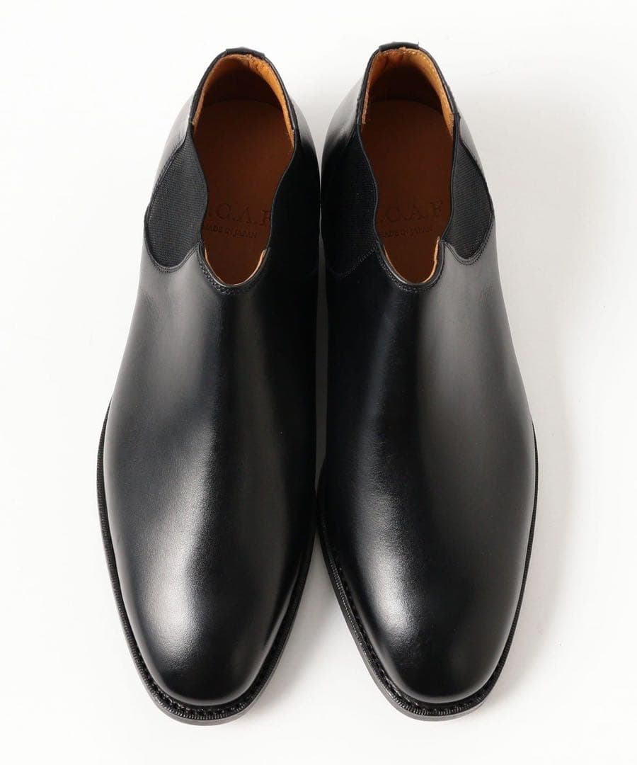 【新品同様】ビームスF R.C.A.F カーフ ショートサイドゴア ブーツ