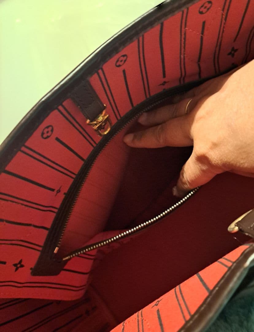 ルイヴィトン　ダミエ　 ブラウンショルダーバッグ　ネバーフル