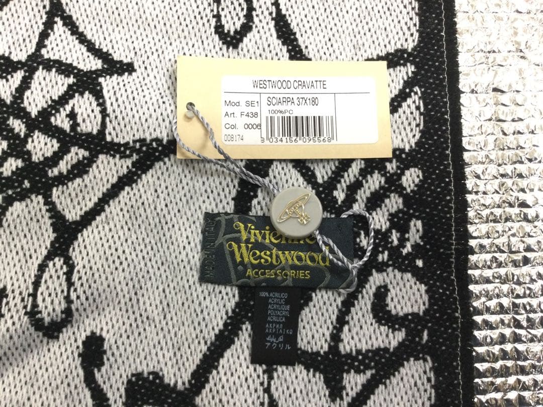 新品　ヴィヴィアンウエストウッド　総柄オーブ　マフラー　リバーシブル