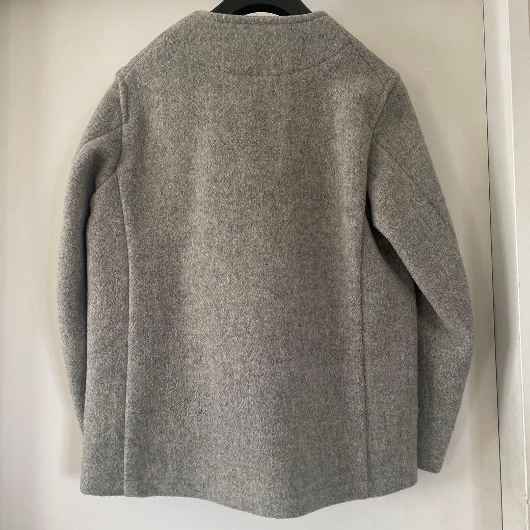 ダントン　 ウールモッサ　ノーカラーコート　36