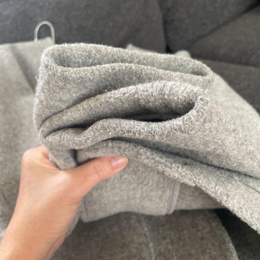 ダントン　 ウールモッサ　ノーカラーコート　36