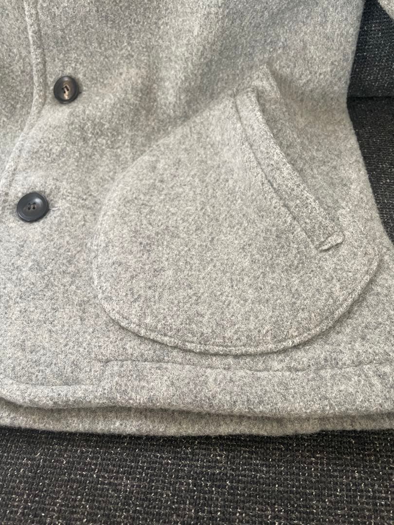 ダントン　 ウールモッサ　ノーカラーコート　36