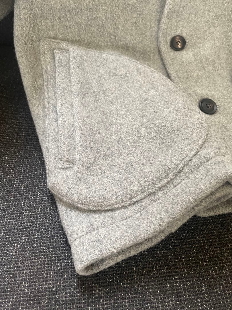 ダントン　 ウールモッサ　ノーカラーコート　36