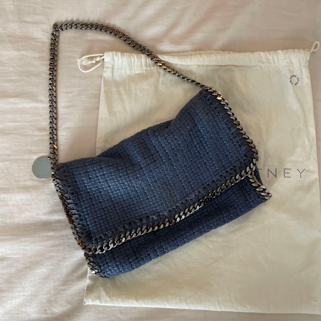 STELLA ステラマッカートニー　ショルダー クラッチバッグ　ブルー　チェーン